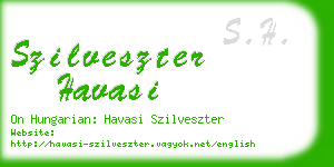 szilveszter havasi business card